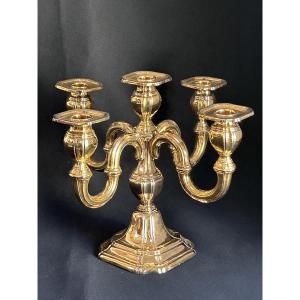 5-arm Candelabra In Vermeil