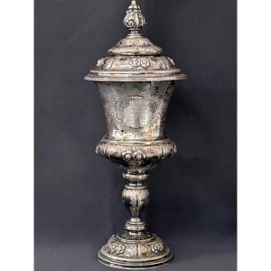 Hanap In Silver And Vermeil, Military Present XIXth Century