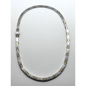 Collier en or 18 carats et acier maison Pequinet