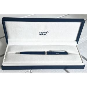 Montblanc stylo bille gravé de collection Pix en résine noire 