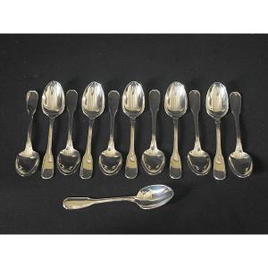 Christofle, Set Of 12 Versailles Mocha Spoons