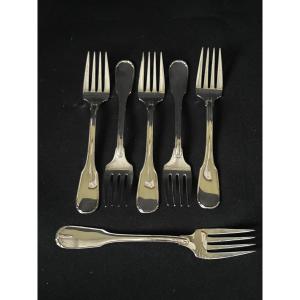 Christofle, Set Of 6 Versailles Fruit Forks