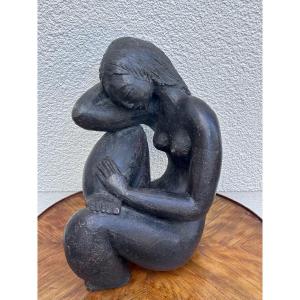 M. Siffredi, sculpture en terre cuite patinée