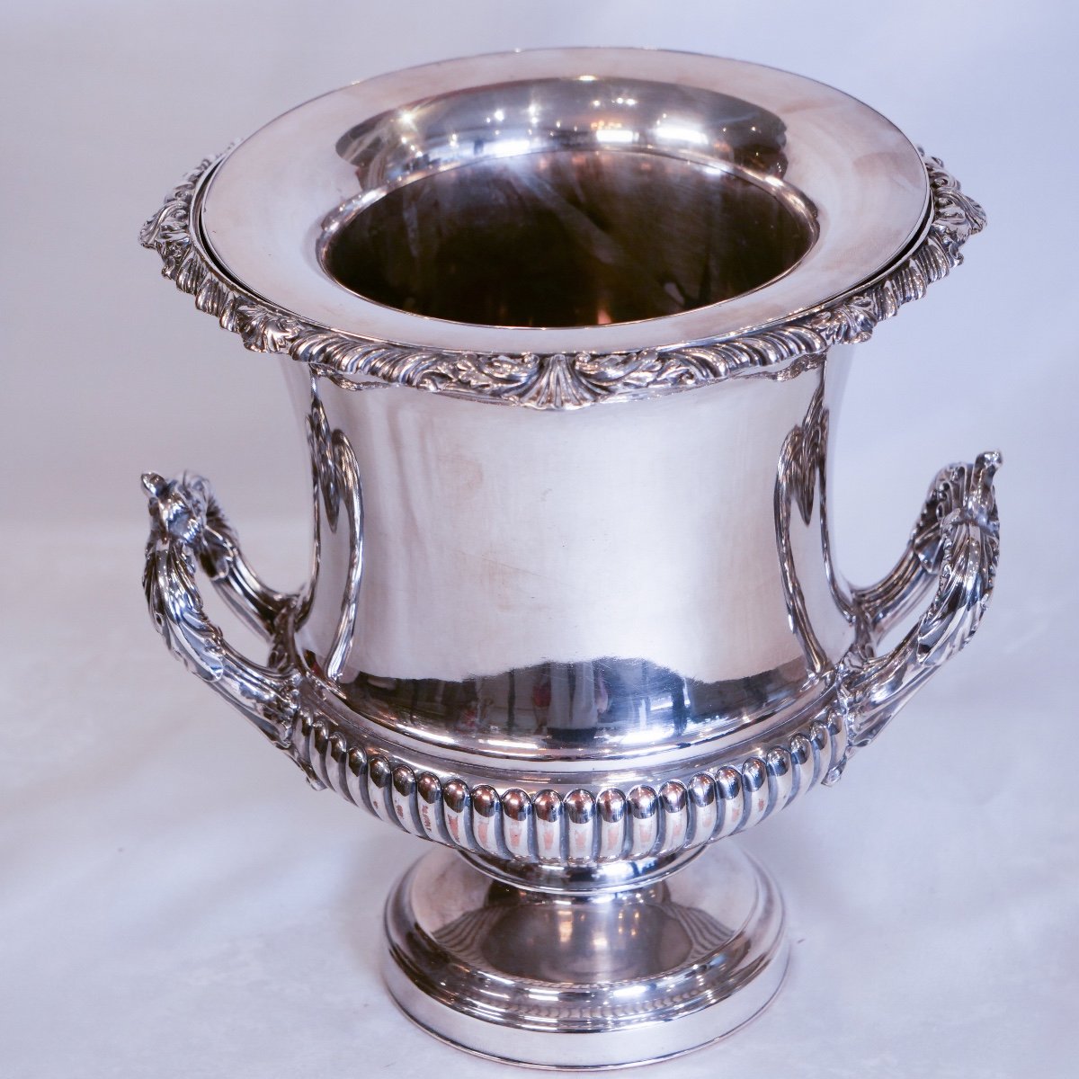 Paire De Sceaux à Champagne En Métal Argenté - Matthew Boulton 18 ème Siècle-photo-2