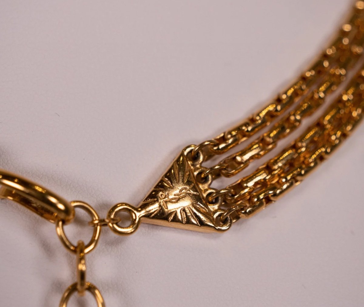 Vintage Haute-couture Yves Saint Laurent Necklace With Blue Facetted Crystals-photo-2