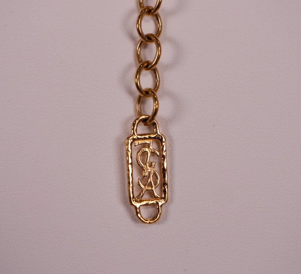 Vintage Haute-couture Yves Saint Laurent Necklace With Blue Facetted Crystals-photo-3