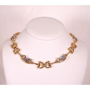  Vintage Céline Collier Ras-de-cou Avec Carosses Emblématiques