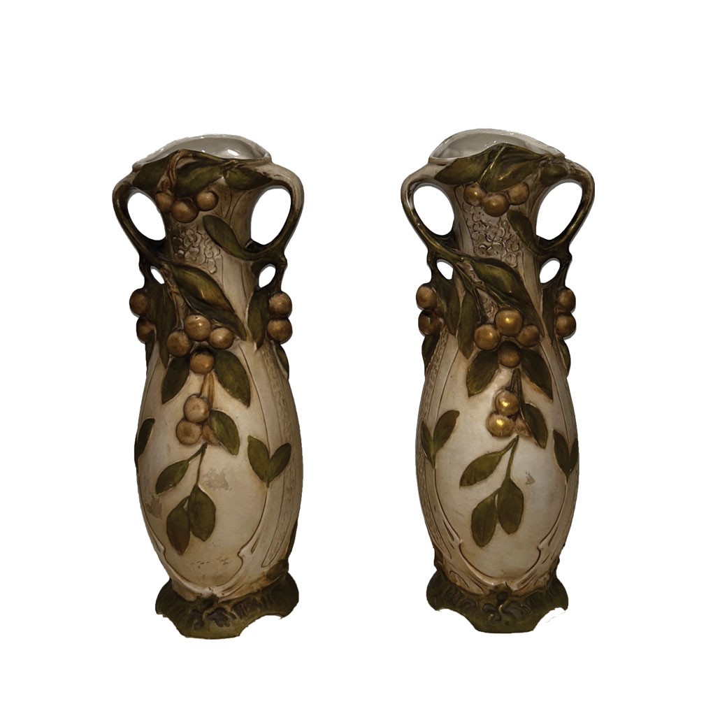 Paire de vases Art Nouveau des années 1900