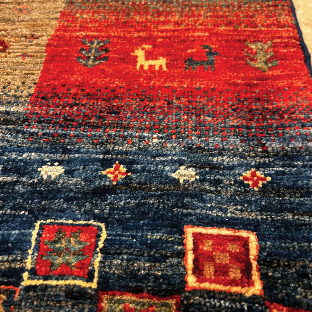 Afghan Loribaft Wool Carpet, Tribal Motifs, 177 X 132 Cm-photo-2