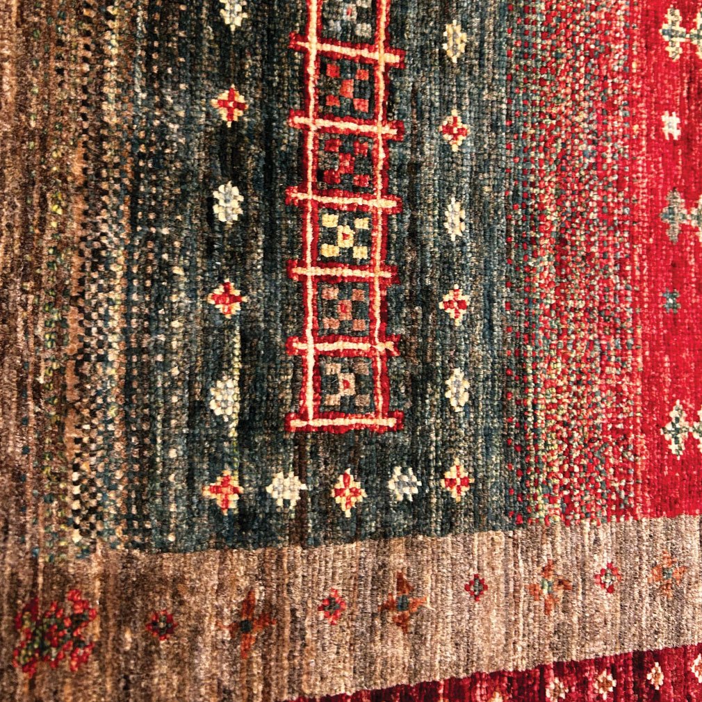 Afghan Loribaft Wool Carpet, Tribal Motifs, 177 X 132 Cm-photo-3