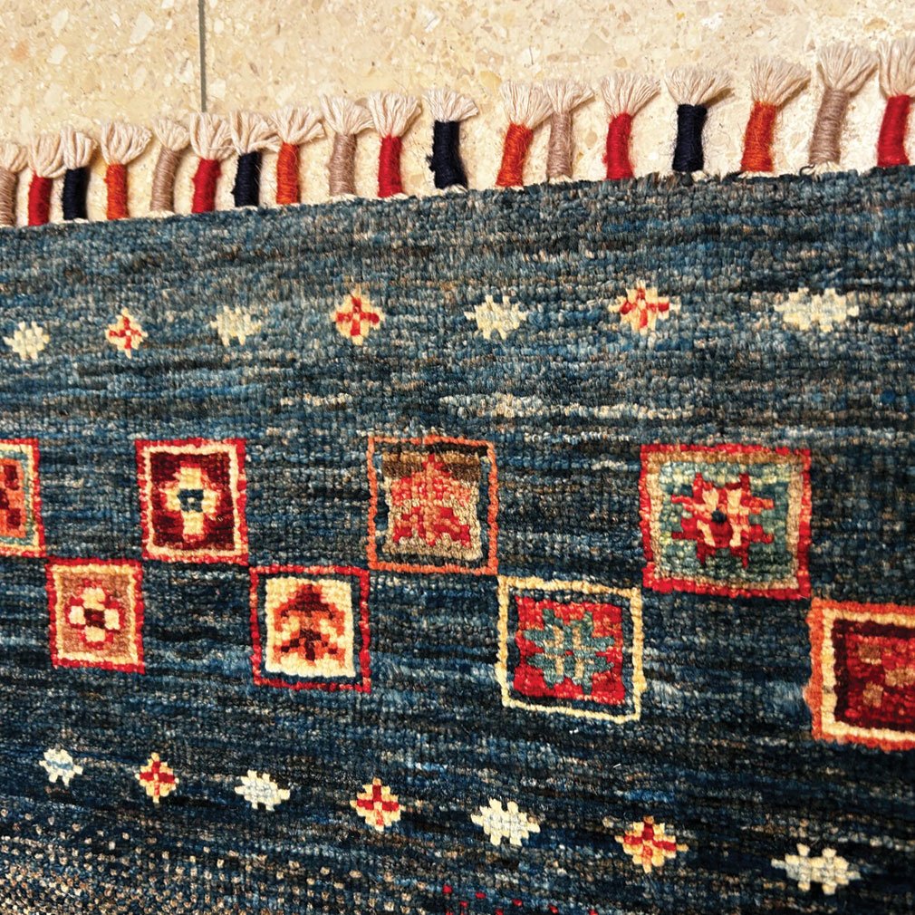 Afghan Loribaft Wool Carpet, Tribal Motifs, 177 X 132 Cm-photo-2