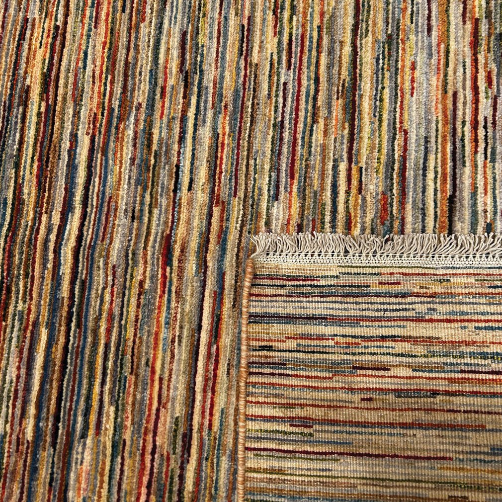 Afghan Art Deco Abrashi Wool Rug, 340 X 250 Cm-photo-4