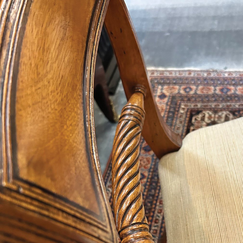 Suite de 4 chaises de salle à manger Art Déco françaises, années 1920-photo-3