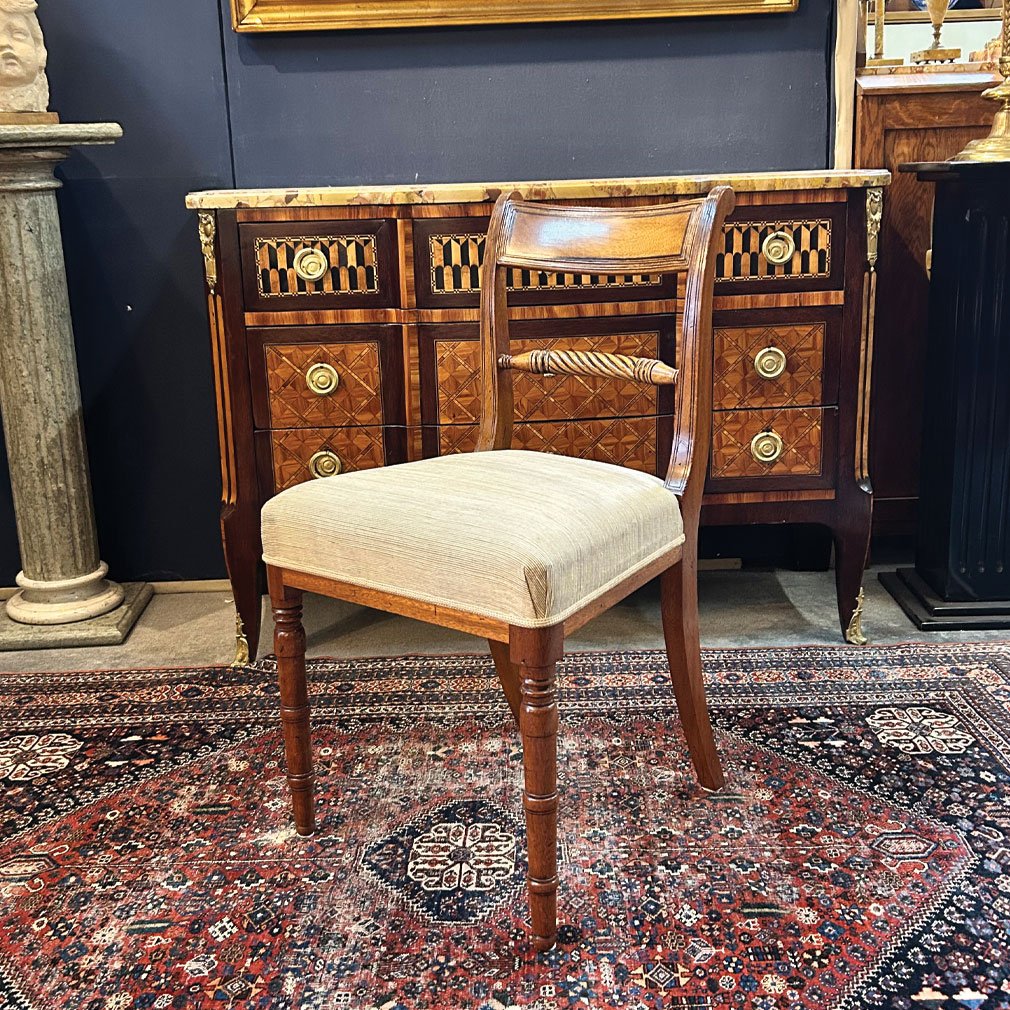 Suite de 4 chaises de salle à manger Art Déco françaises, années 1920-photo-4