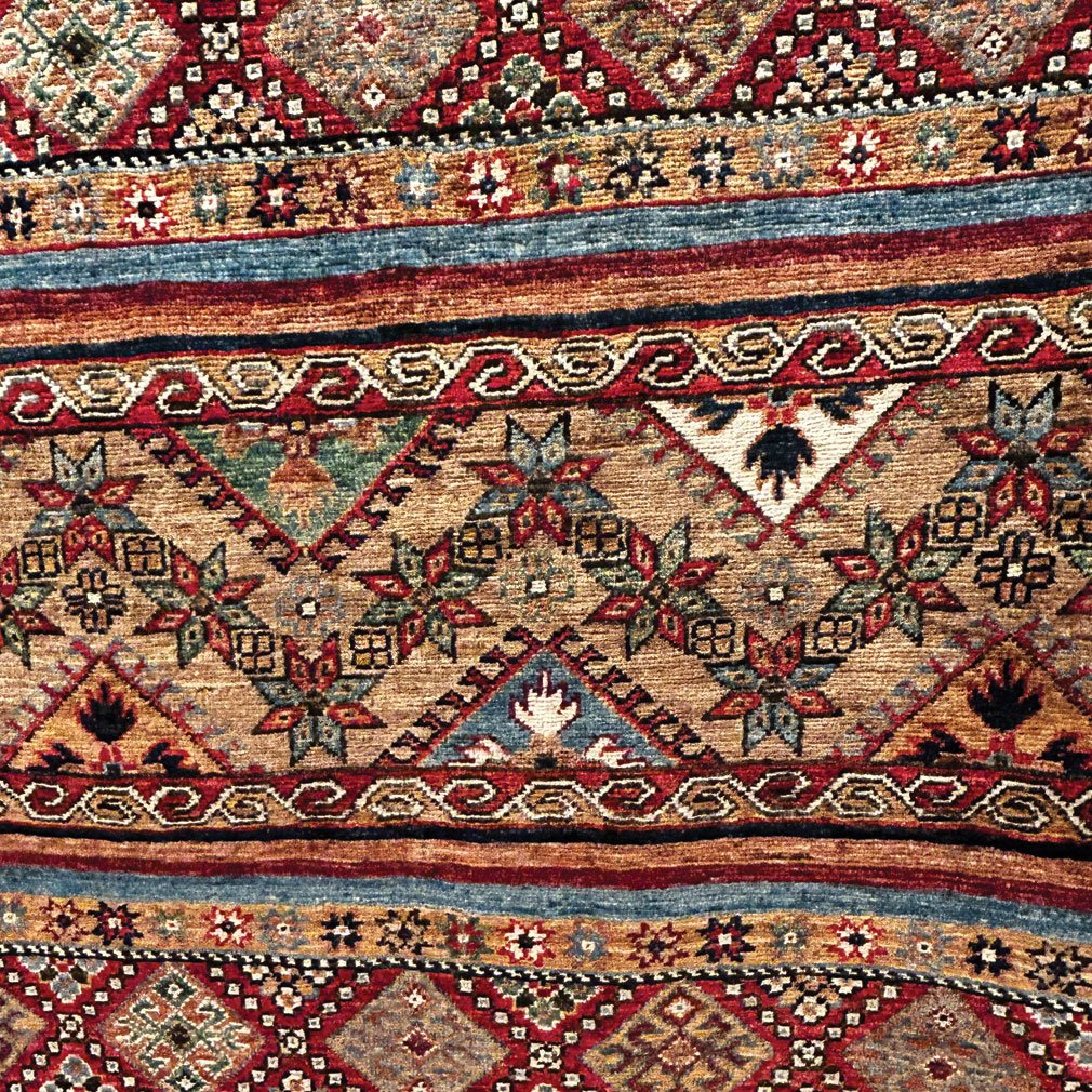 Tapis tribal afghan en laine nouée main, 240 x 170 cm-photo-2