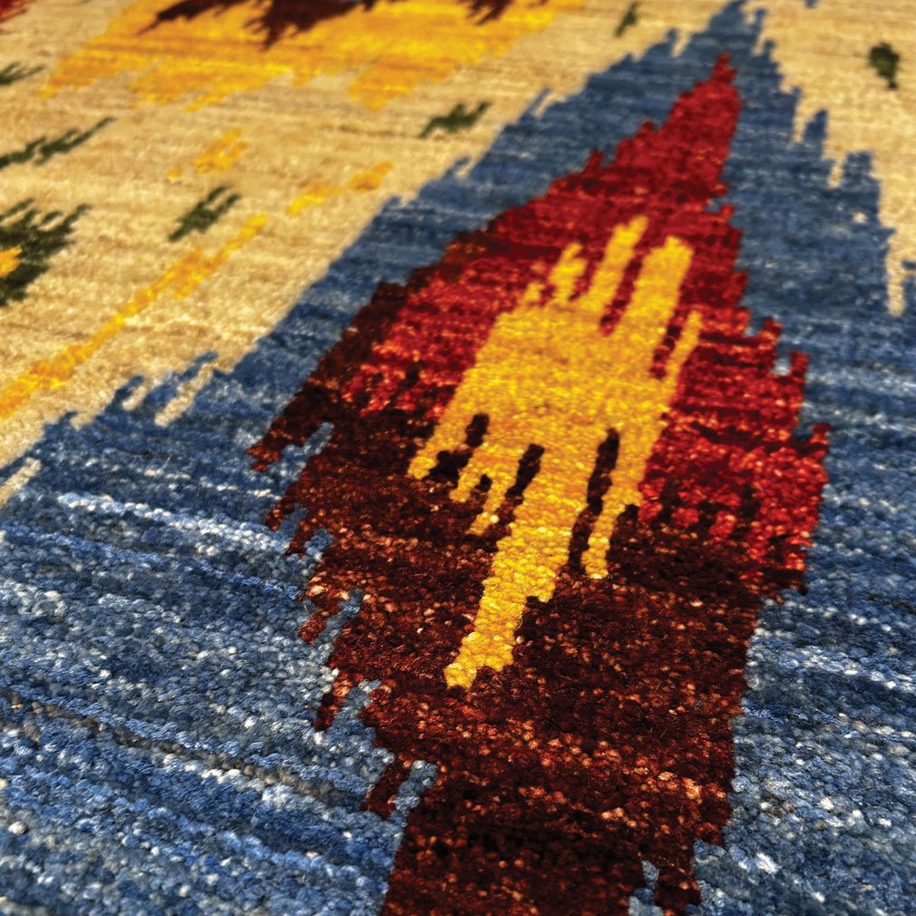 Afghan Ikat Rug In Wool With Multicoloured Tribal Design, 157 X 90 Cm-photo-2