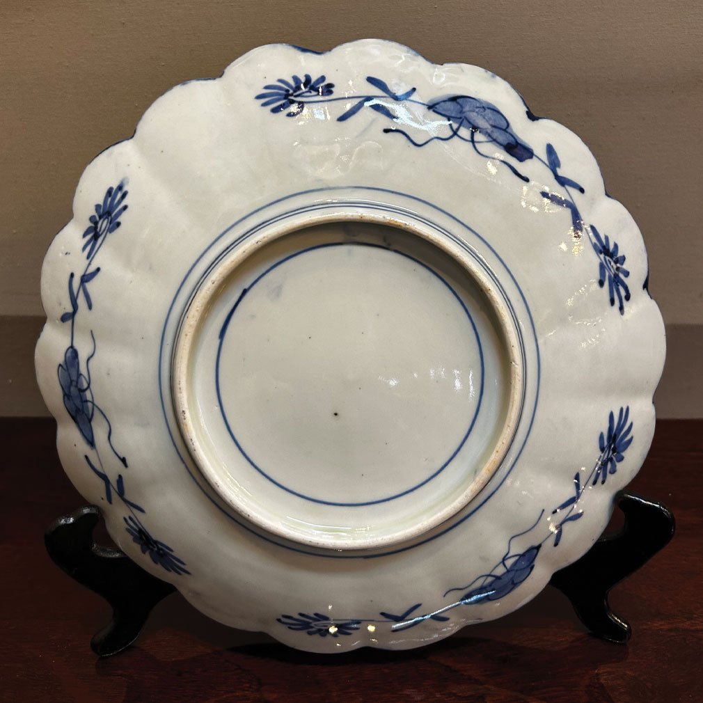 Japanese Imari Plate In Hand-painted Porcelain, 27 Cm, 1920s-photo-4