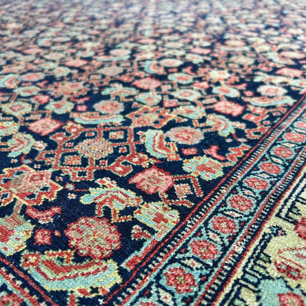 Tapis ancien persan Senneh floral | 110 ans | Laine | 190 x 130 cm-photo-2