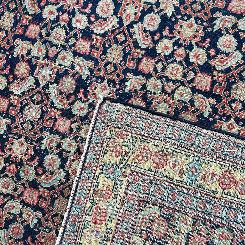 Tapis ancien persan Senneh floral | 110 ans | Laine | 190 x 130 cm-photo-3