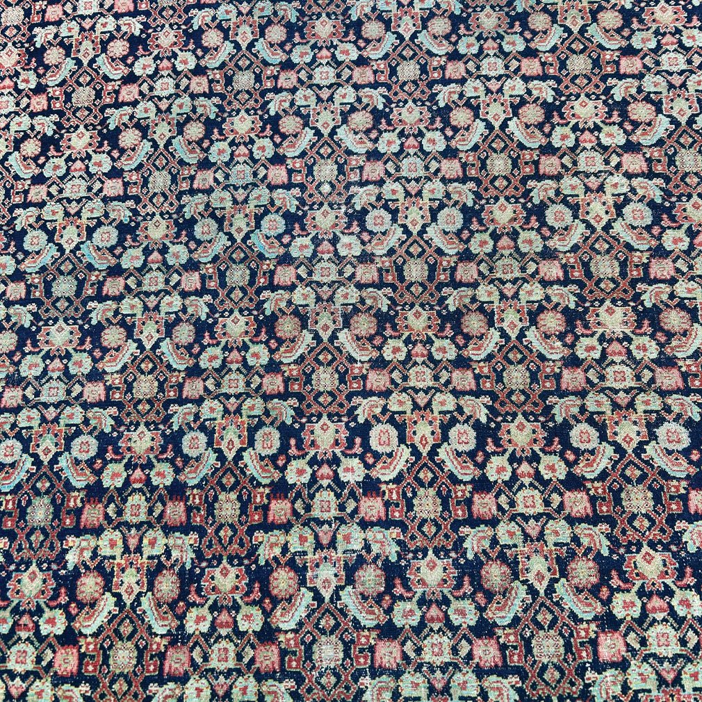 Tapis ancien persan Senneh floral | 110 ans | Laine | 190 x 130 cm-photo-4