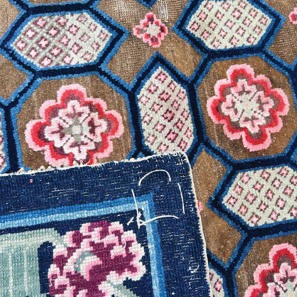 Antique Chinese Rug Pao Tao Art Deco | 110 Years Old | Wool | 200 X 140 Cm-photo-2