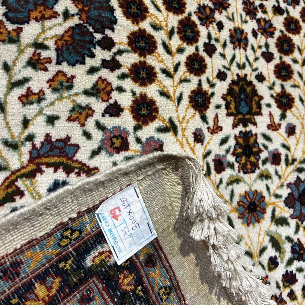 Tapis Hereke 1000 Fleurs en Laine – Tapis Turc d’Exception – 300 x 195 cm-photo-1