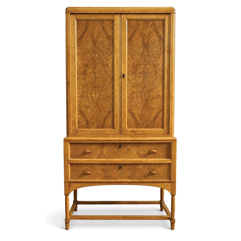 Cabinet Art Déco Français En Noyer, Vers 1930