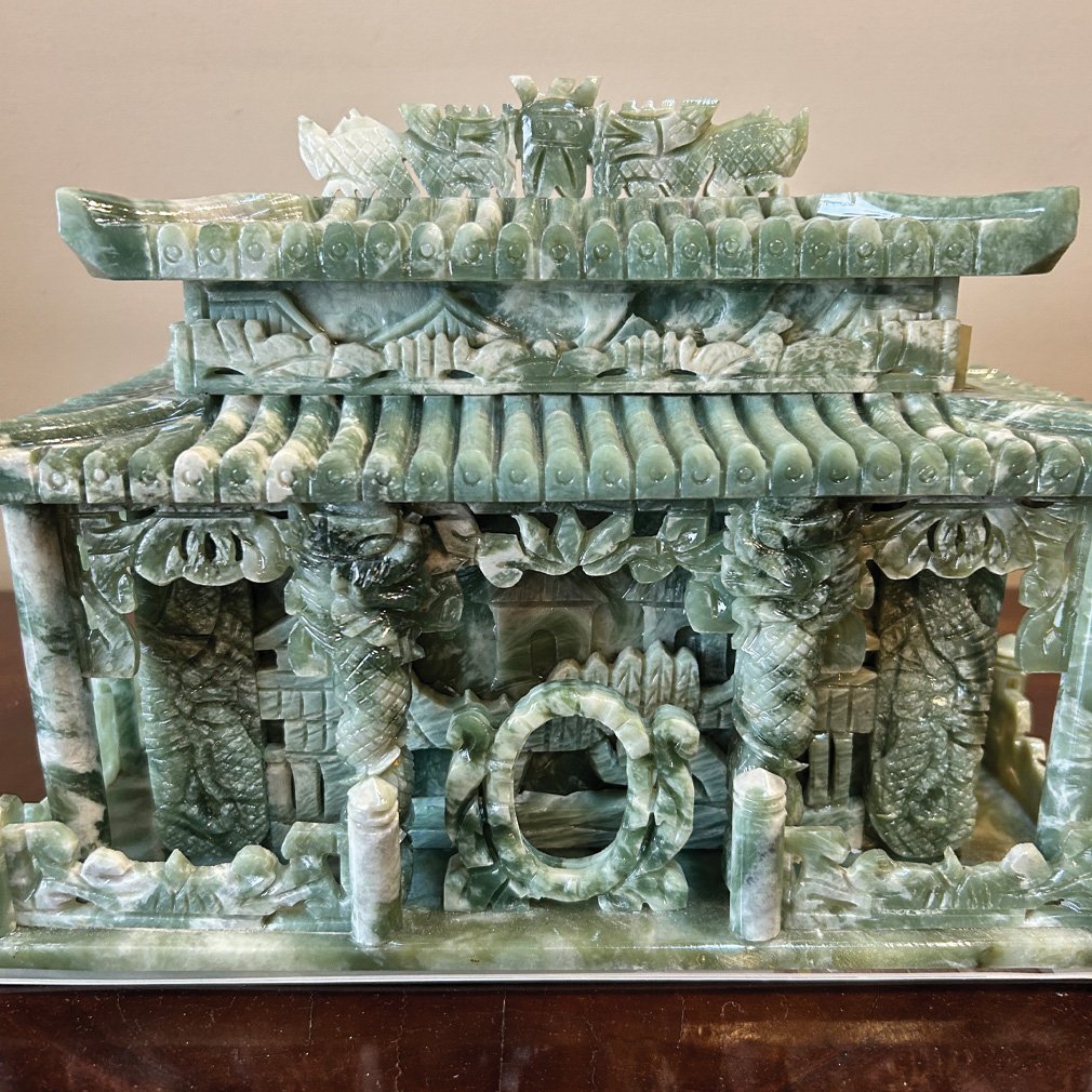Encensoir Pagode En Jade De Chine-photo-2