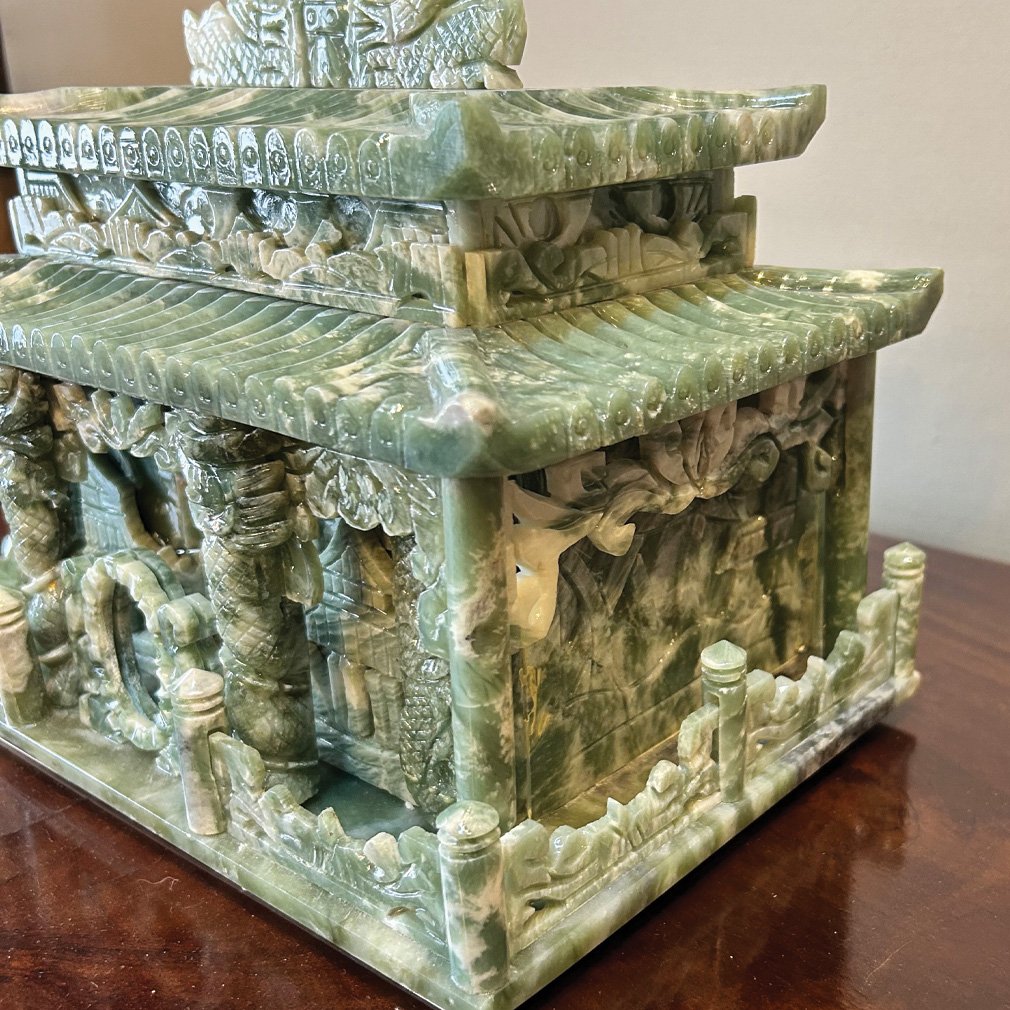 Encensoir Pagode En Jade De Chine-photo-1