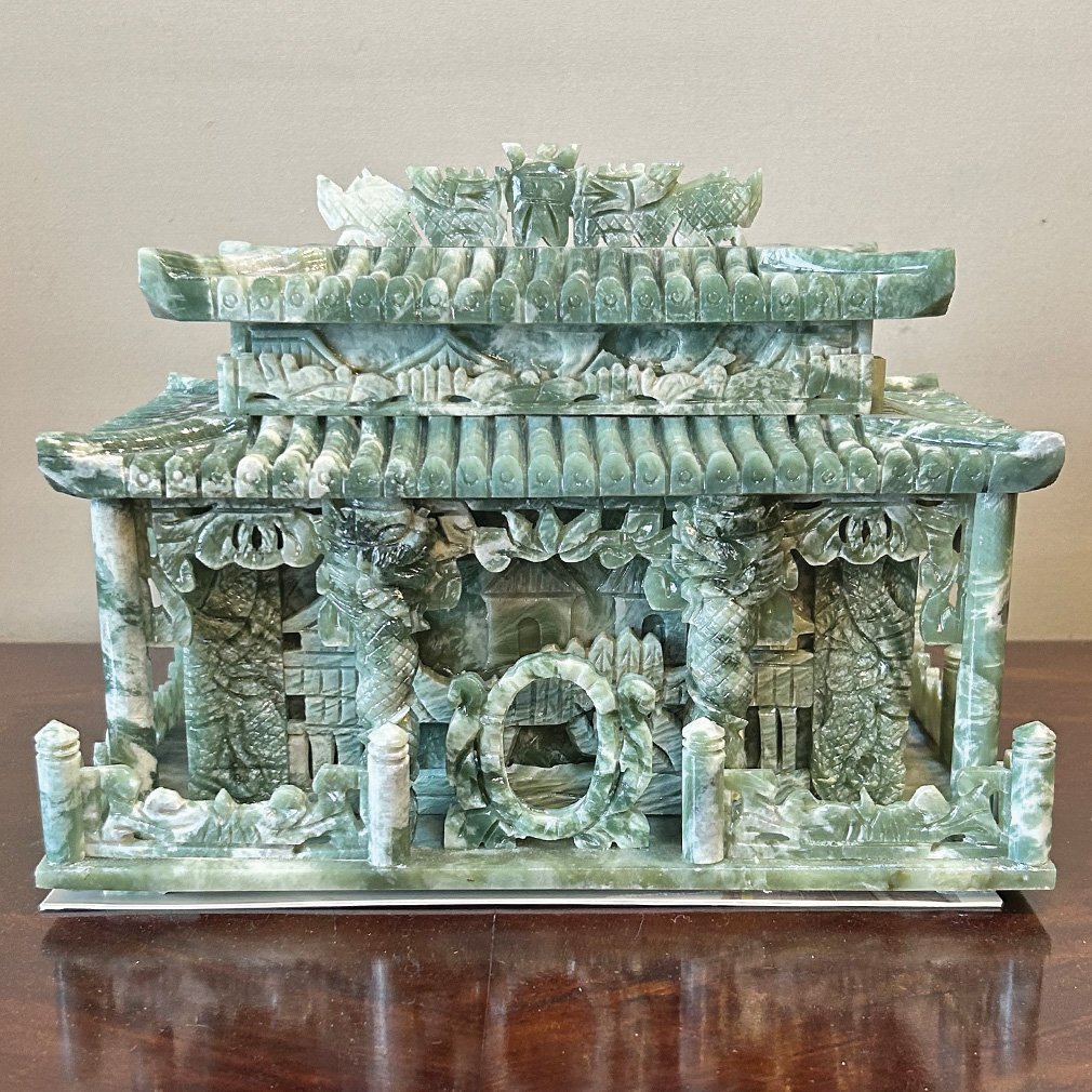 Encensoir Pagode En Jade De Chine-photo-2