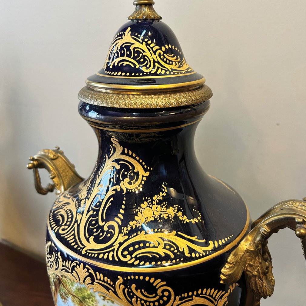 Pair Of Sèvres Style Porcelain Vases-photo-2