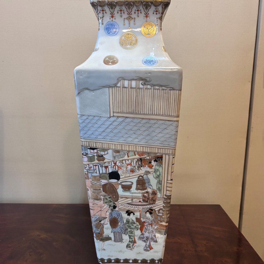 Paire De Vases Japonais Satsuma, Vers 1900-photo-1