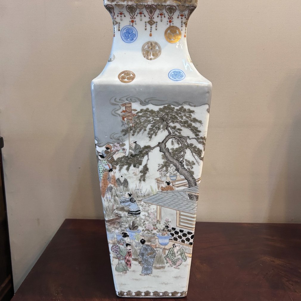 Paire De Vases Japonais Satsuma, Vers 1900-photo-4
