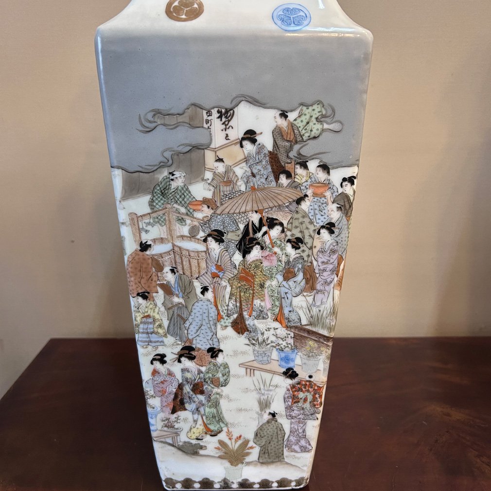 Paire De Vases Japonais Satsuma, Vers 1900-photo-5
