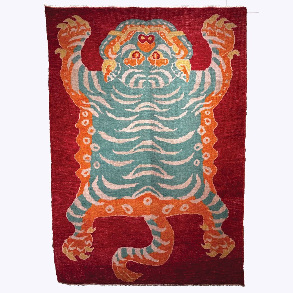 Tapis Turc “Tapis Tigre” En Laine Tissée Main, 210 x 150 cm