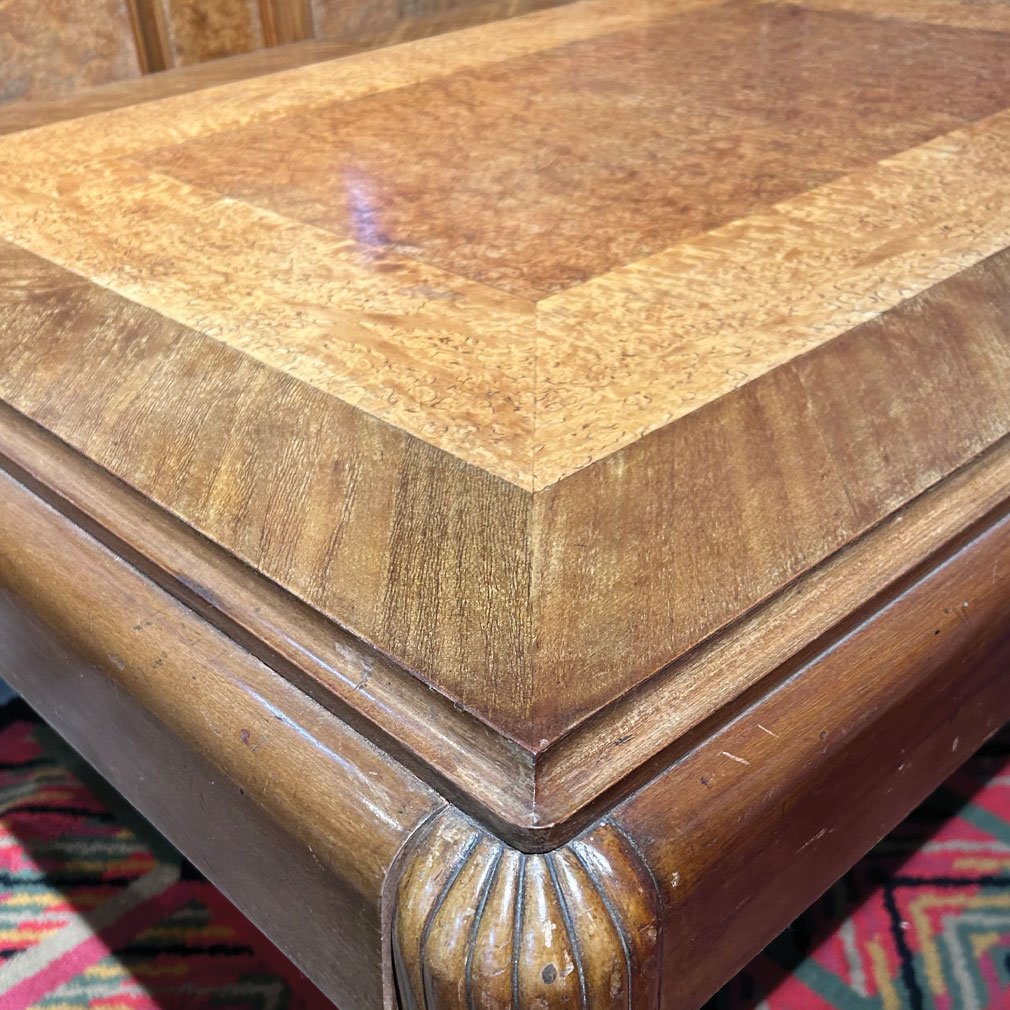 Table De Salle À Manger Art Déco À Plateau Marqueté – Vers 1930-photo-3