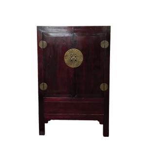 Chinese Cabinet With Two Exotic Wood Doors
