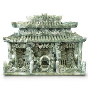 Chinese Jade Pagoda Incense Burner