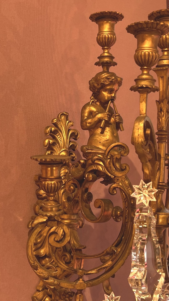 Pair Of Wall Sconces From The Napoleon III Period-photo-3