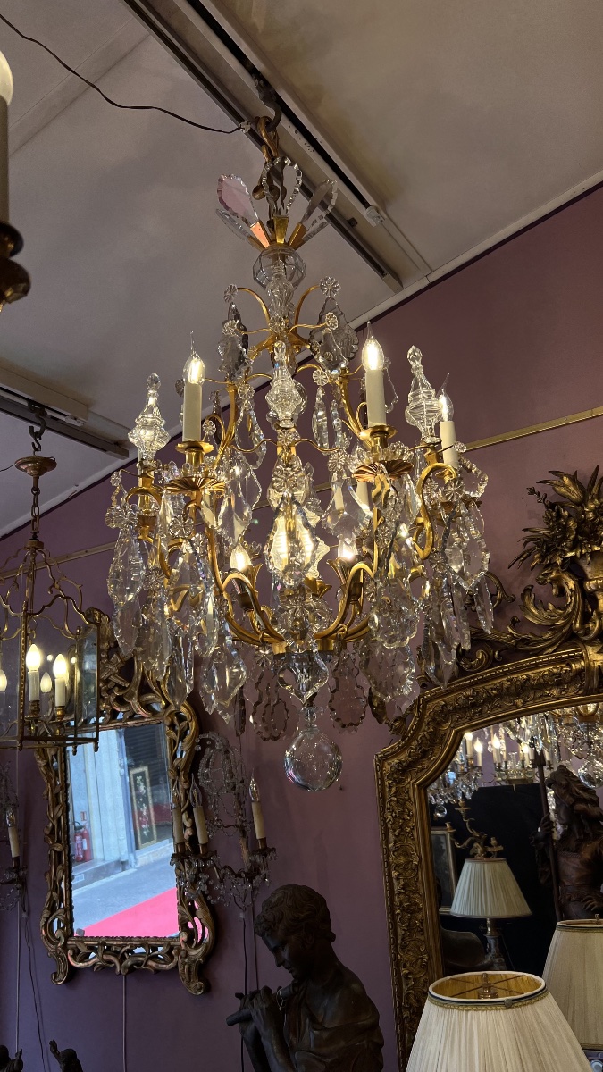 Gilded Bronze Chandelier 