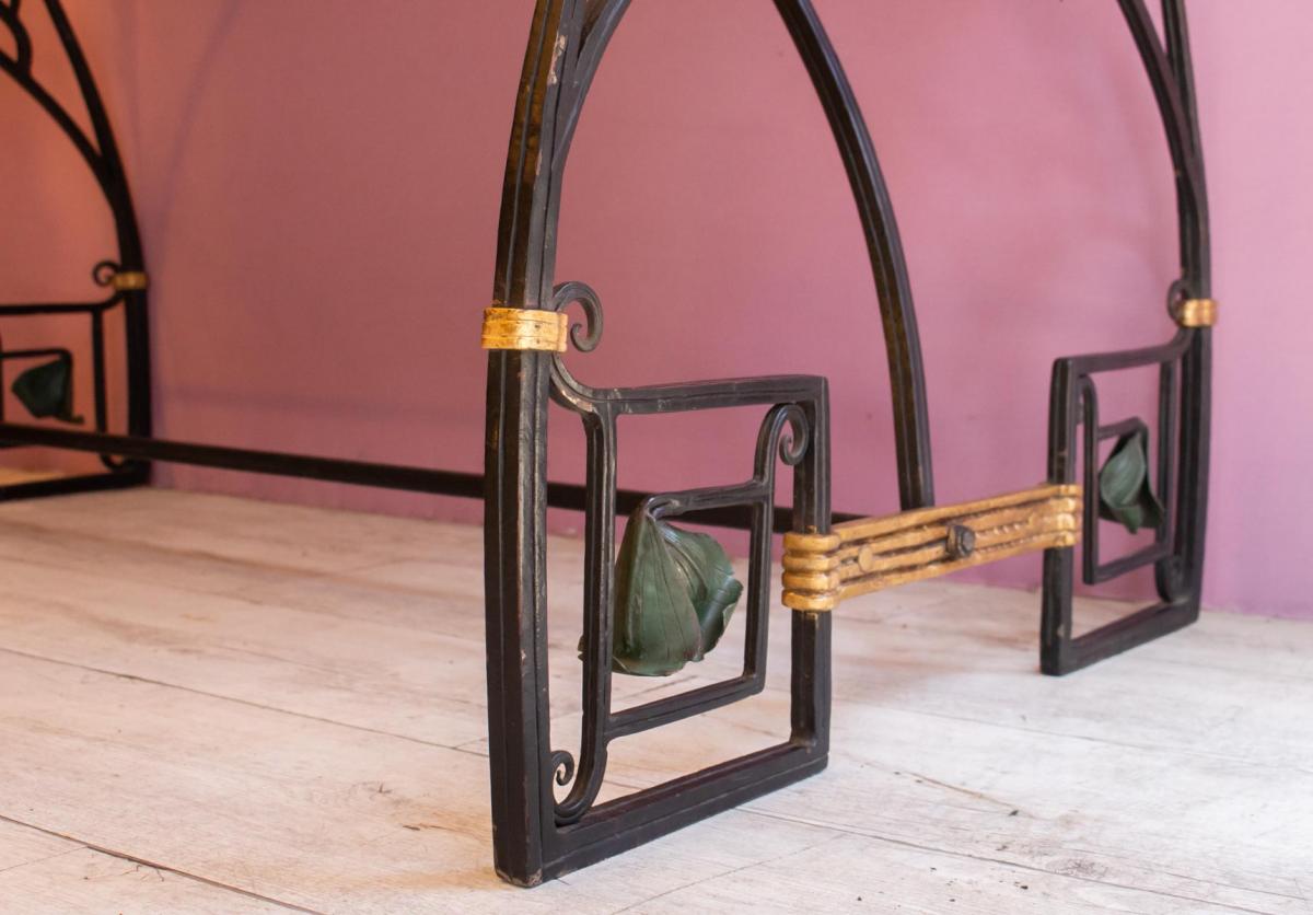 Pair Of Wrought Iron Consoles-photo-1
