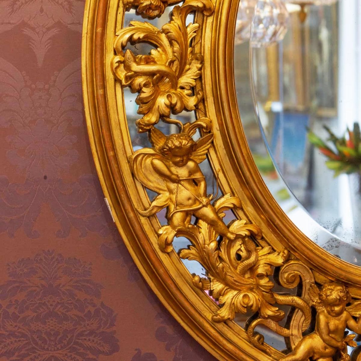 Miroir Ovale D’époque Napoléon III -photo-3