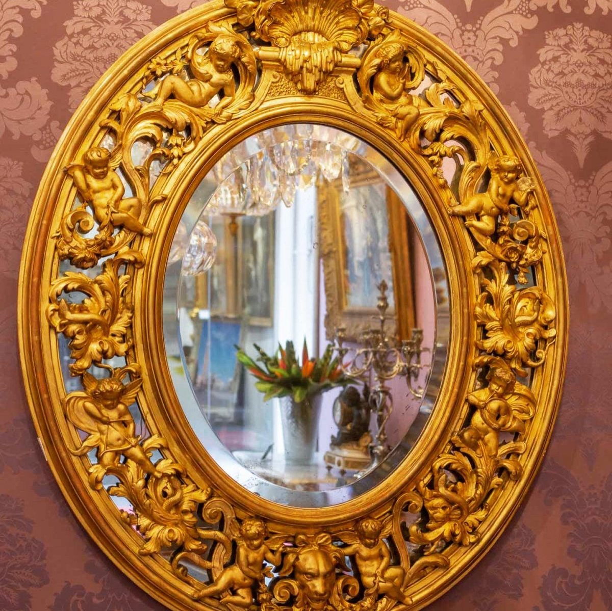 Napoleon III Oval Mirror