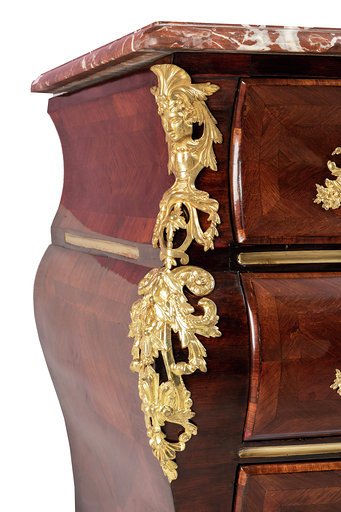 Commode Tombeau D’époque Louis XV, Bronzes Au C Couronné -photo-1
