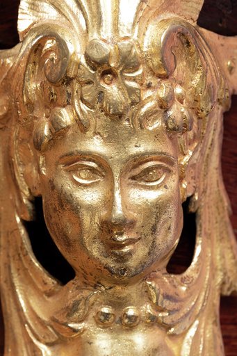 Commode Tombeau D’époque Louis XV, Bronzes Au C Couronné -photo-5