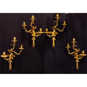 2 Pairs Of Parrot Sconces