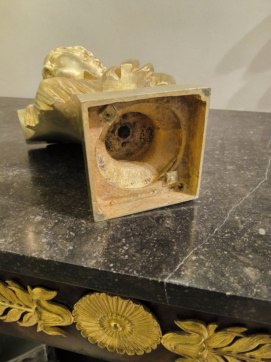 Sculpture en Bronze doré de Diane de Versailles en Buste Epoque XIX éme-photo-8