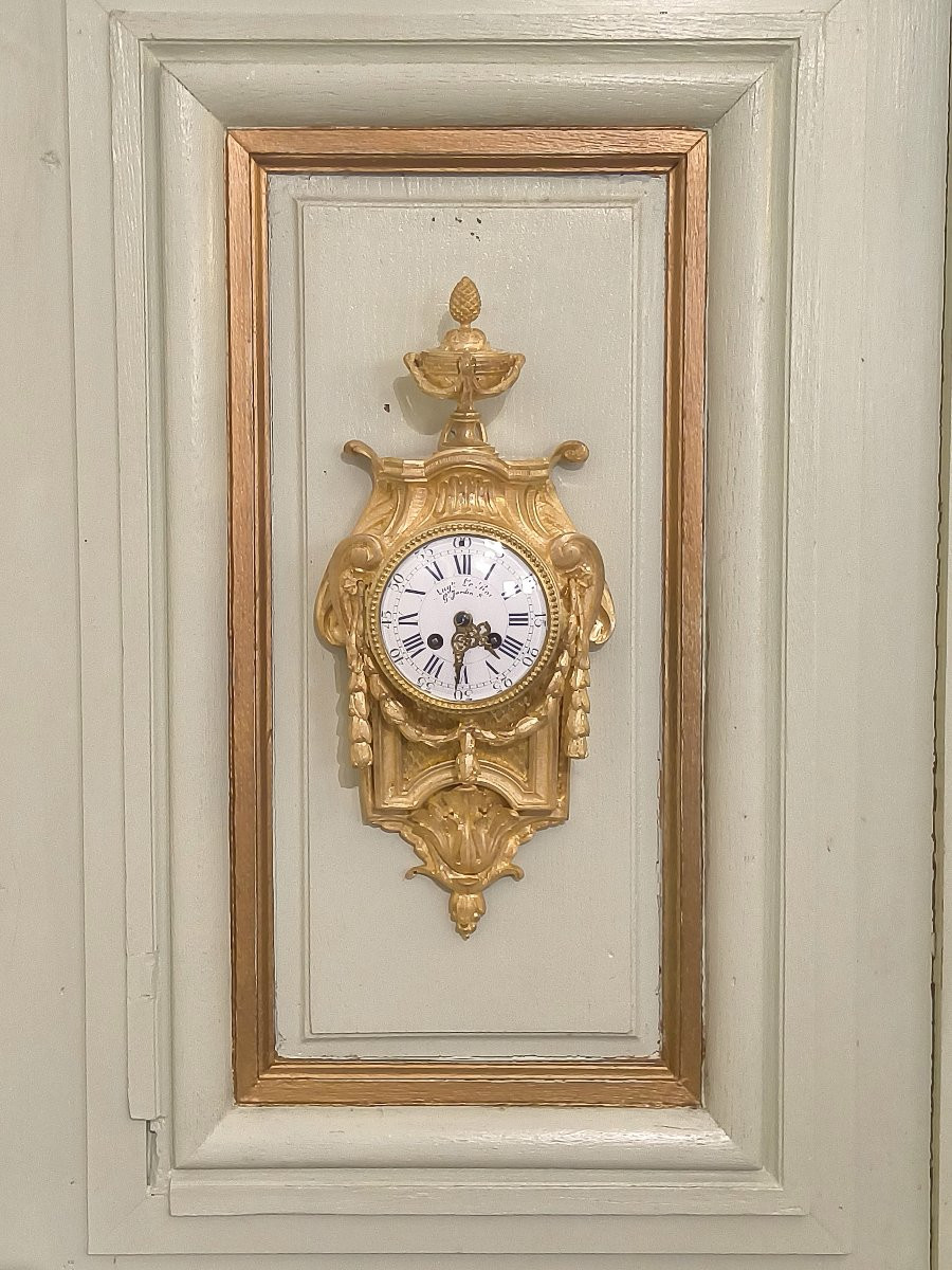 Gilt Bronze Alcove Cartel Clock After A Model By Osmond, Napoleon III Period, 19th Century.-photo-3