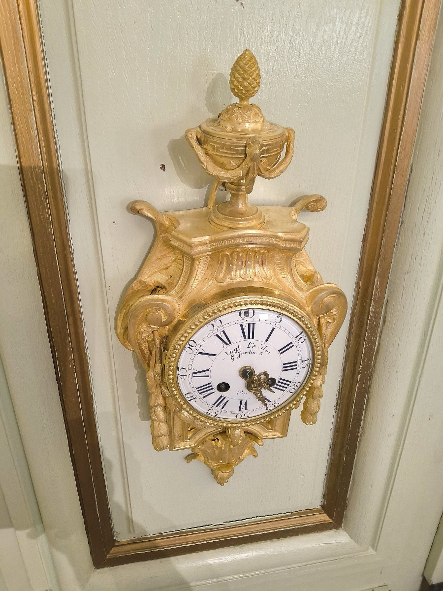 Gilt Bronze Alcove Cartel Clock After A Model By Osmond, Napoleon III Period, 19th Century.-photo-2