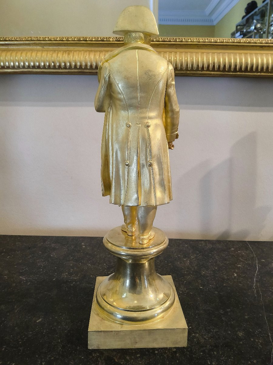 Napoleon I In Military Campaign Dress – Gilt Bronze After E. Seurre, 19th Century-photo-2